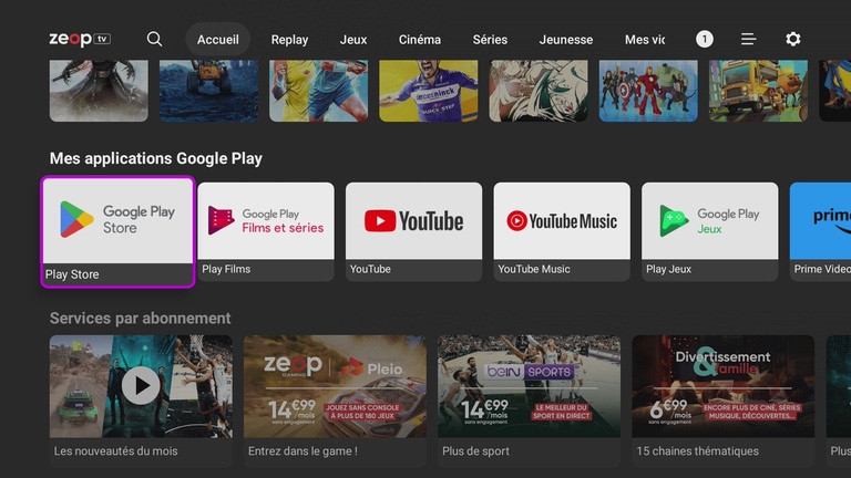 Offre TV zeop incluse dans votre abonnement Puissance 3 - zeop Internet ...